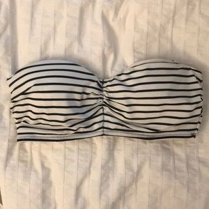 Striped bandeau swimsuit